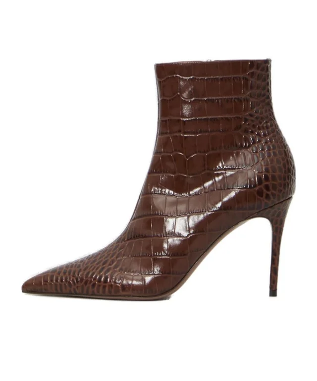 Paris Texas Vera Embossed Ankle Boots, photo 2 of 4 from SENSER