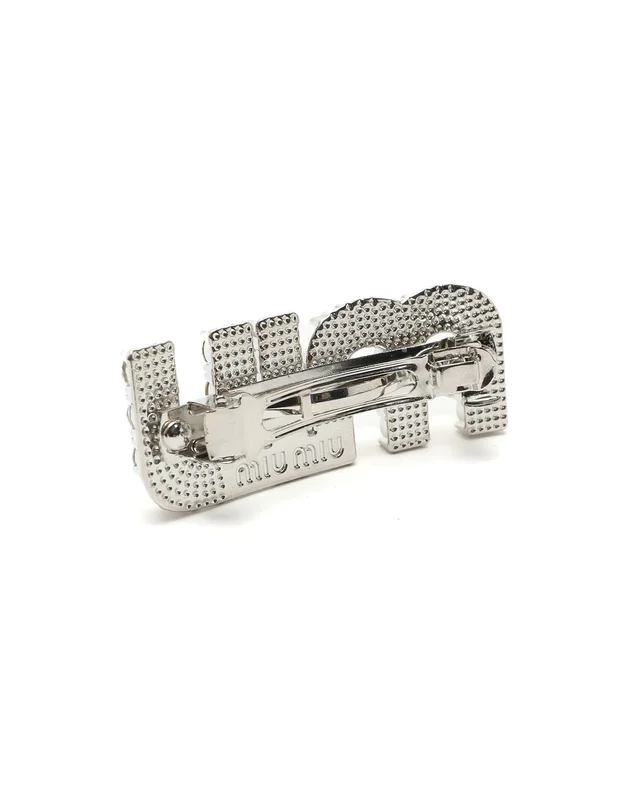 Miu Miu Logo Rhinestone Hair Clip from A Retro Tale, photo 3 of 4