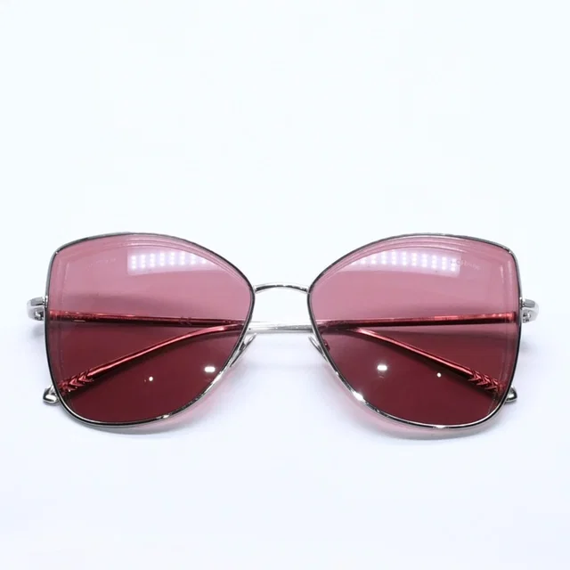 Chanel Sunglasses Eyewear CC Logo Silver Wine in Burgundy from The Reluxe