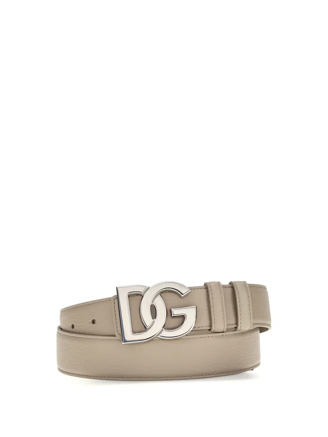 Dolce & Gabbana Calfskin Leather Belt — Beige Calf Bos Taurus in Beige Calfskin from HEWI