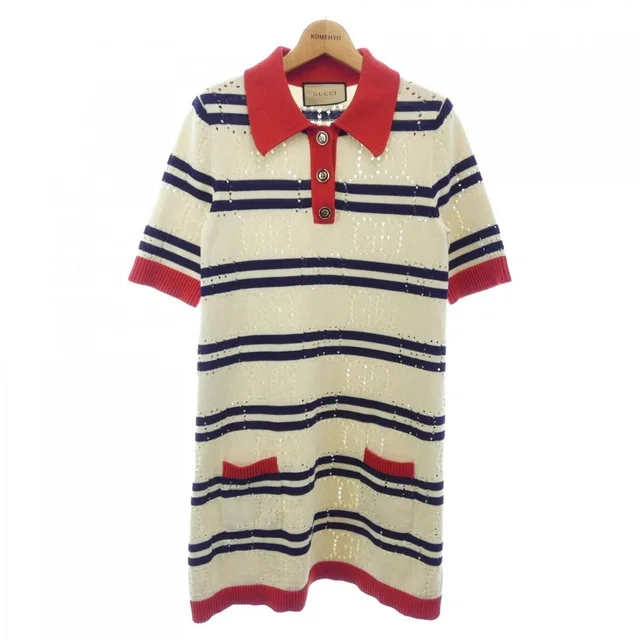 Gucci Dress Beige Transparency Red in Beige from The Reluxe