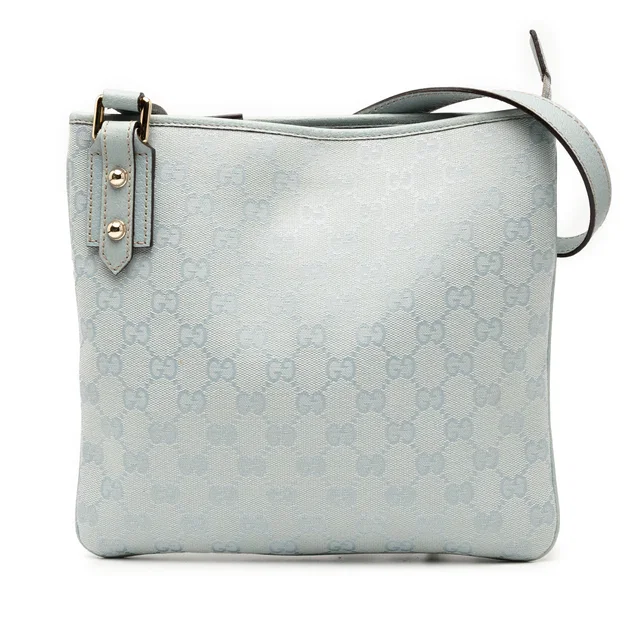 Light Blue Gucci GG Canvas Crossbody in Blue Canvas from Designer Revival