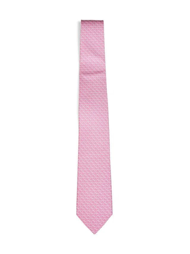 Ferragamo Necktie — Pink Silk Neckties in Pink Silk from HEWI