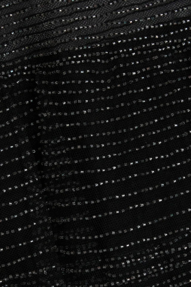 Valentino Garavani Bead-Embellished Tiered Tulle Mini Dress in Black, photo 4 of 4 from THE OUTNET