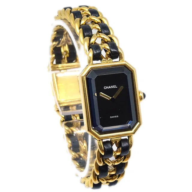 Chanel Premiere Watch #XL in Leather from AMORE Vintage Tokyo
