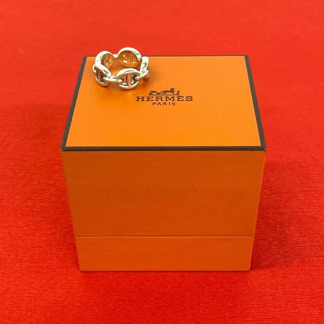 Hermès Enchainee Ring 925 Sterling Silver in Silver from The Reluxe