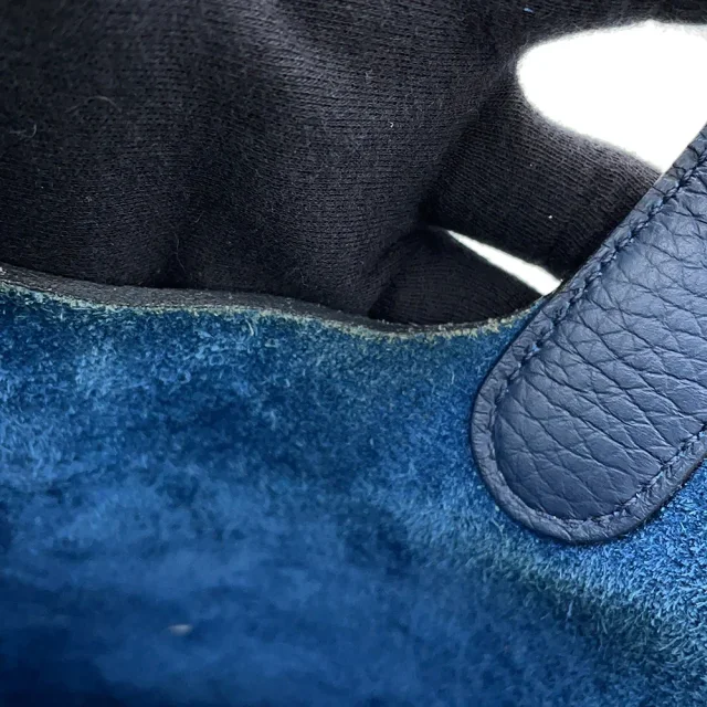 Hermès Picotin Lock Blue de Prusse Taurillon Clemence Size PM in Blue Clemence leather from GALLERY RARE, photo 6 of 15