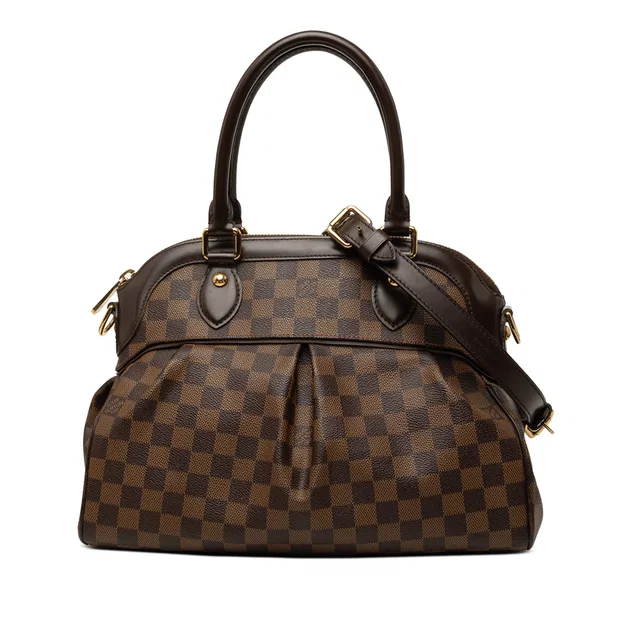 Brown Louis Vuitton Damier Ebene Trevi PM Satchel in Brown Canvas from Designer Revival