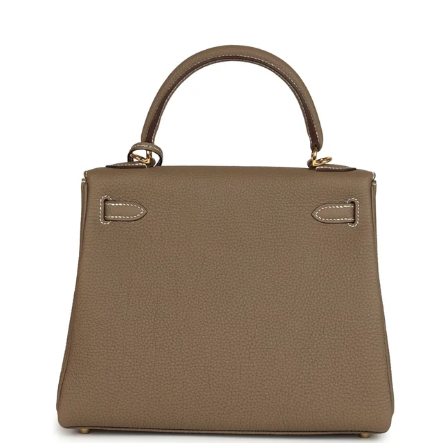 Hermès Kelly Retourne 25 Etoupe Togo Gold Hardware in Taupe Togo leather from Madison Avenue Couture, photo 2 of 2