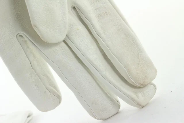 Chanel Quilted White Lambskin Leather Long Gloves in White Lambskin from Bagriculture