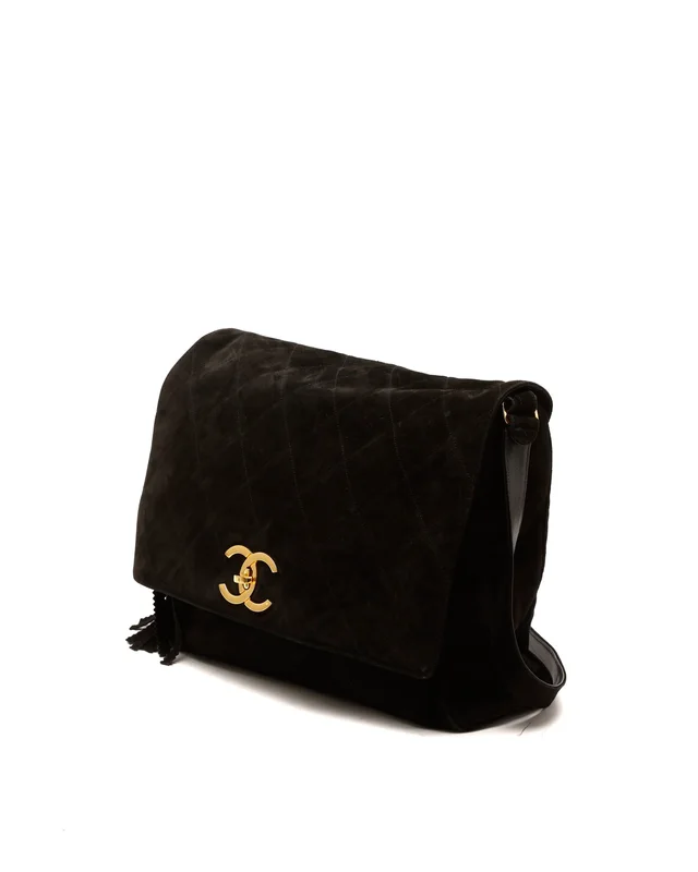 Chanel CC Suede Tassel Messenger Flap Bag in Suede from A Retro Tale, photo 2 of 10