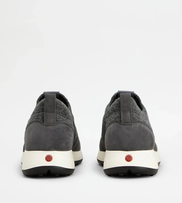 Tod's suede-panelled felt sneakers, photo 3 of 7 from SENSER