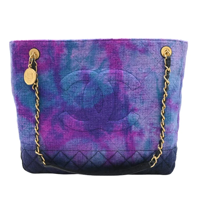 Chanel Tie-Dye Tweed Timeless Shopper Tote Bag in Tweed from Clotheshorse Anonymous