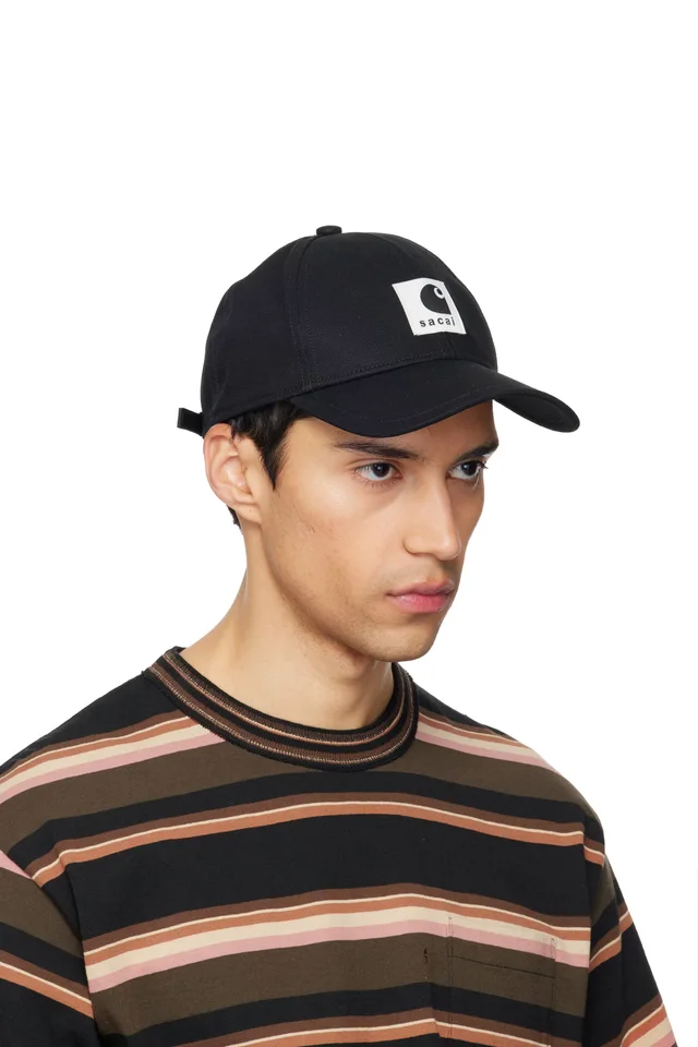 sacai Black Carhartt WIP Edition Duck Cap, photo 2 of 3 from SSENSE
