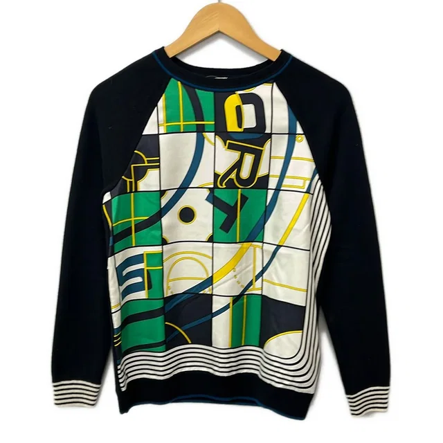 Hermès Long Sleeve Sweater 36 S White in White Silk from The Reluxe