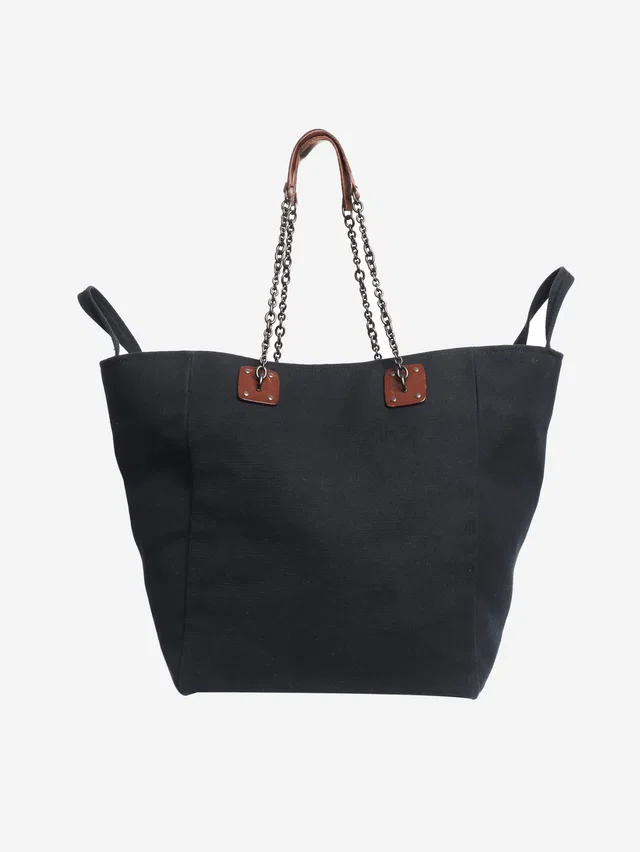 Bottega Veneta Navy large canvas tote bag in Navy Canvas from Sign of the Times