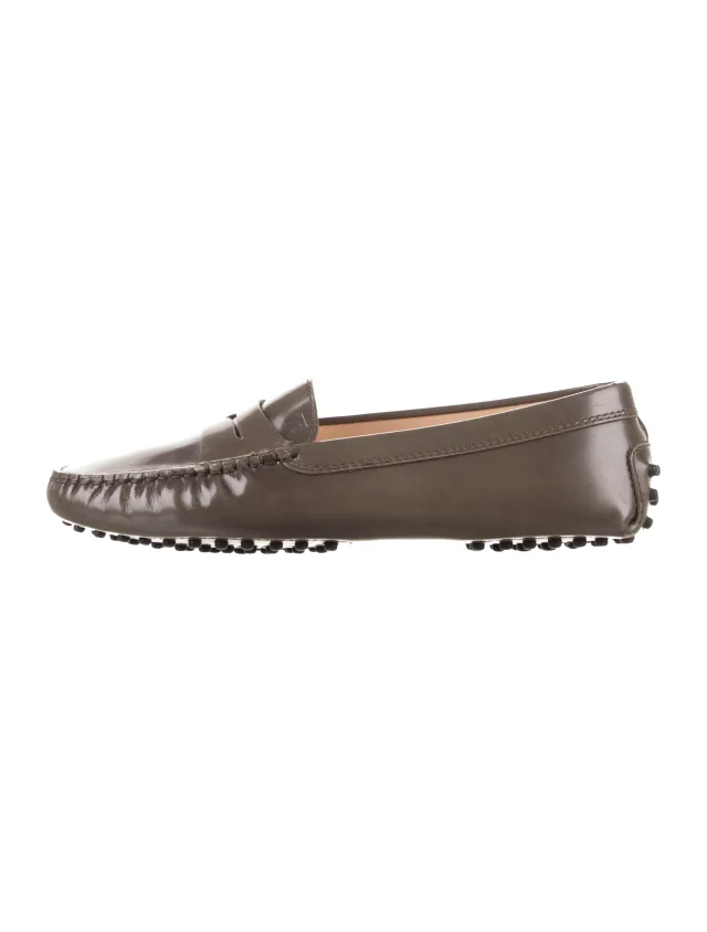 Tod's Leather Loafers in gray Leather from The RealReal
