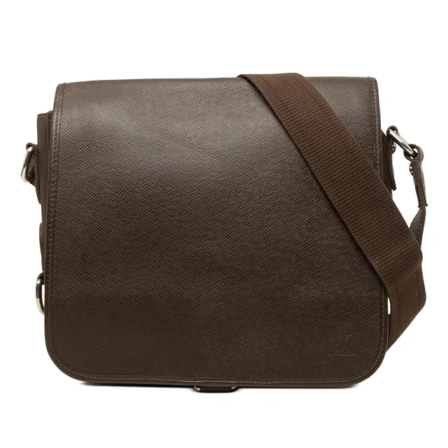 Brown Louis Vuitton Taiga Andrei Crossbody Bag in Brown Canvas from Designer Revival