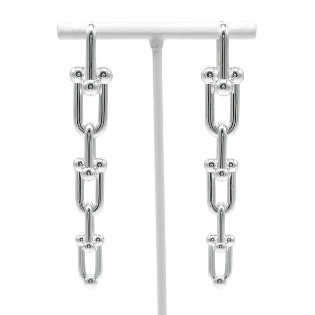 Tiffany & Co. HardWear Graduated Link 925 Sterling Silver Earrings in Silver from The Reluxe