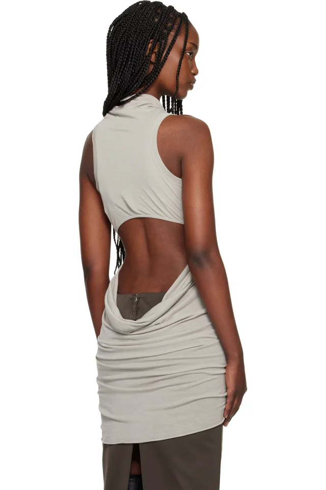 Rick Owens Off-White Temple Sunpeel Top, photo 3 of 4 from SSENSE