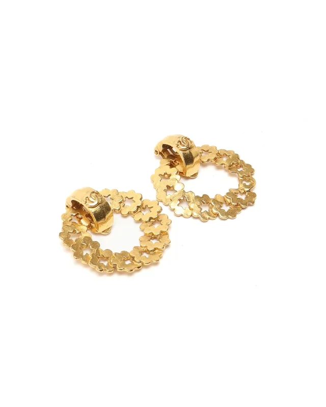 Chanel Coco Mark Flower Clip-on Earrings from A Retro Tale, photo 2 of 3