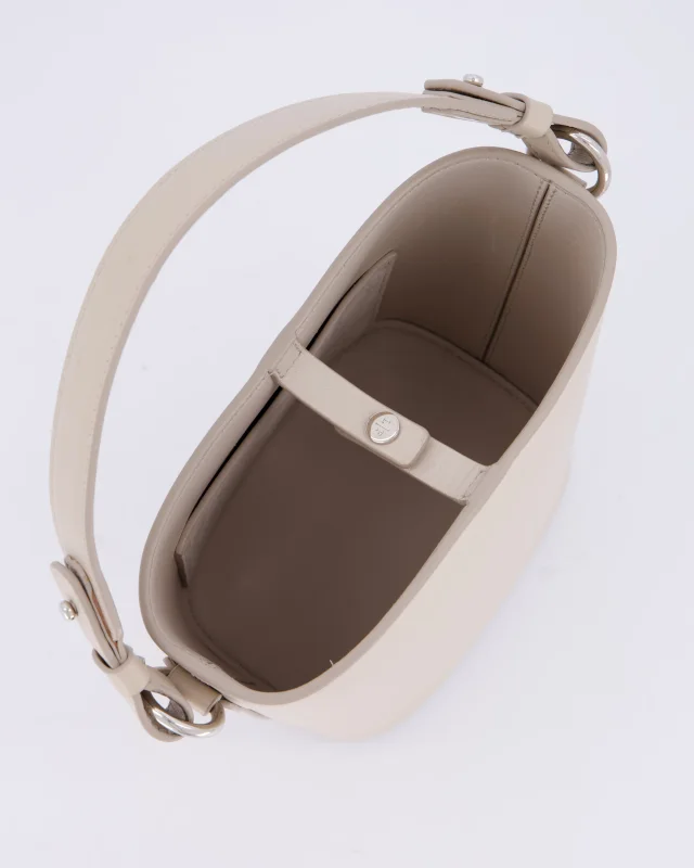Loro Piana Beige Crossbody Bucket Bag in Beige Calfskin from Sellier, photo 15 of 18