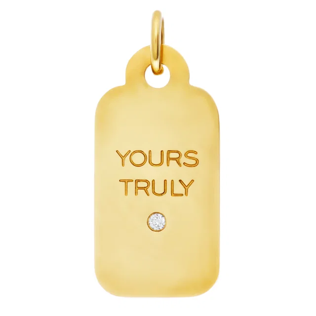 Tiffany & Co. "Yours Truly", 18Kt yellow gold Charm/Pendant with one center diamond in Yellow Yellow Gold from Gray And Sons