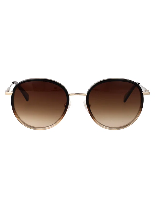Longchamp Lo176s Polished Gold Metal Sunglasses in Gold from HEWI