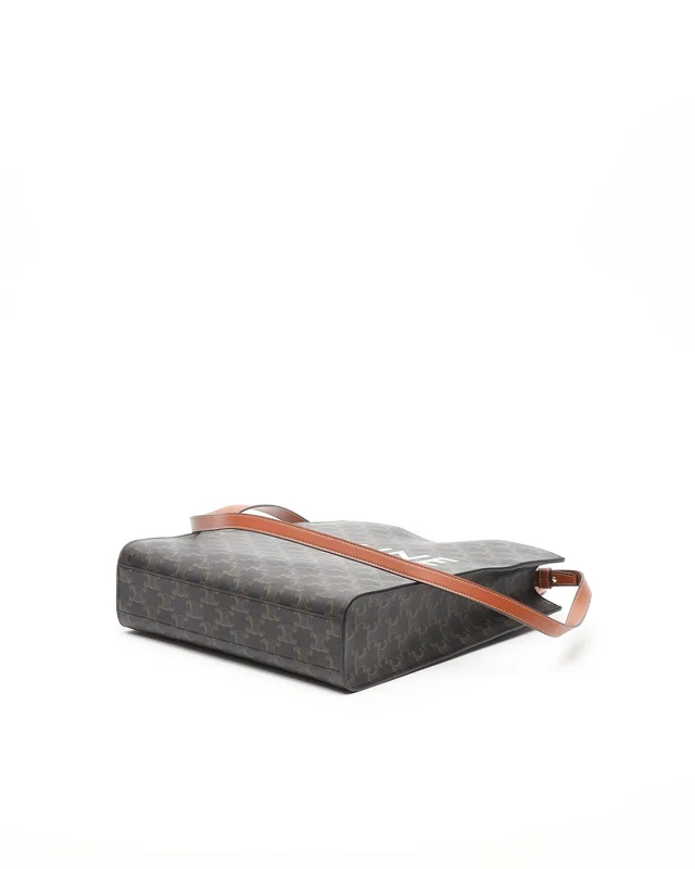 Celine Small Triomphe Vertical Cabas Tote Bag in Canvas from A Retro Tale, photo 4 of 9