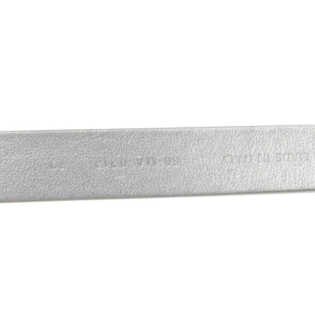 Dior Metallic Calfskin Saddle Belt 70 28 Silver in Silver Calfskin from FASHIONPHILE, photo 3 of 5