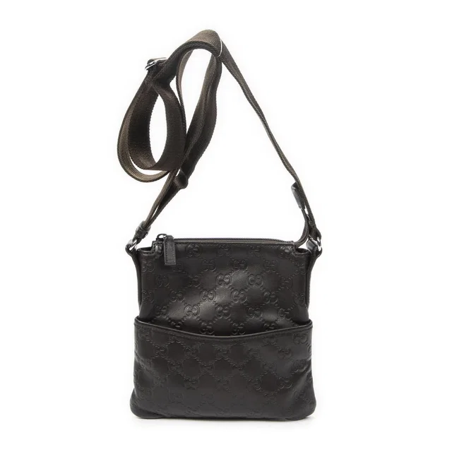 Gucci Zip Messenger Brown Guccissima in Brown from The Reluxe