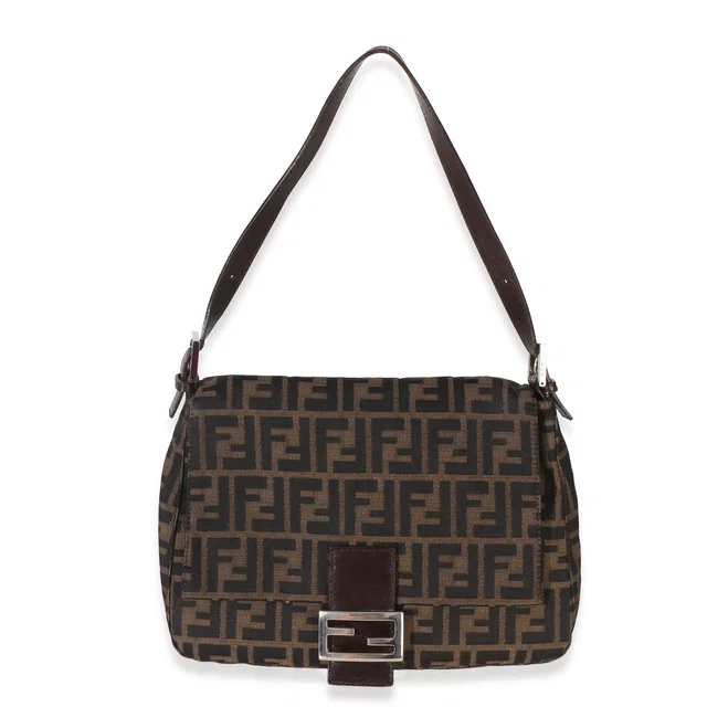 Fendi Brown Zucca Canvas Mama Baguette in Brown Canvas from myGemma