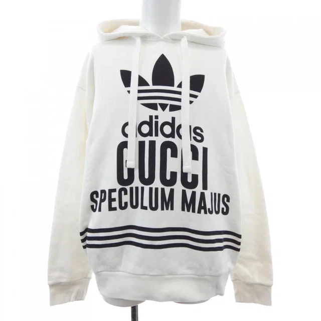 Gucci Adidas Hoodie White in White from The Reluxe