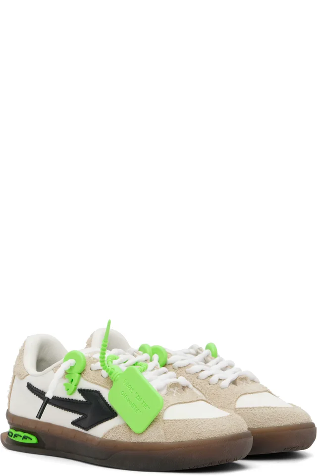 Off-White White & Beige New Slim Sneakers, photo 4 of 4 from SSENSE