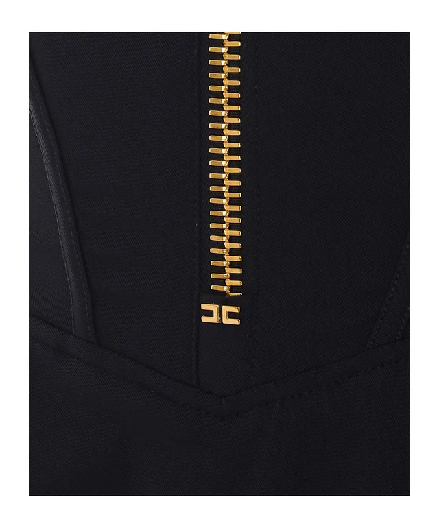 Elisabetta Franchi Zip-Front Sleeveless Dress, photo 3 of 4 from SENSER