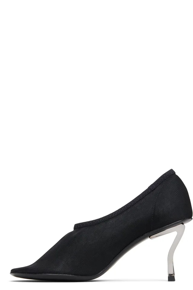 Nicole Saldaña Black Harper Mesh Heels, photo 3 of 5 from SSENSE