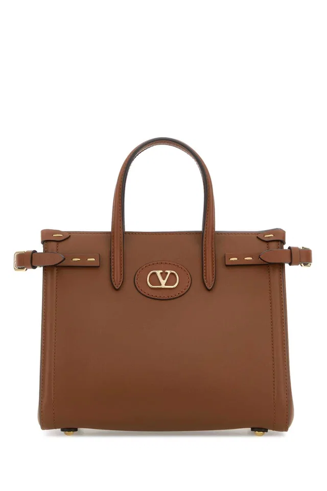 Valentino Garavani Antibes Top Handle Bag — Brown in Brown Nappa leather from HEWI