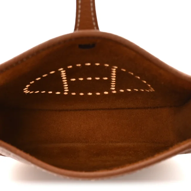 Hermès Taurillon Clemence Evelyne TPM Gold in Gold Clemence leather from FASHIONPHILE, photo 5 of 11