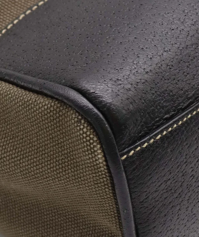 Prada Canvas and Cinghiale Leather Tote Bag C357750 in Canvas from Luxury Promise, photo 6 of 12