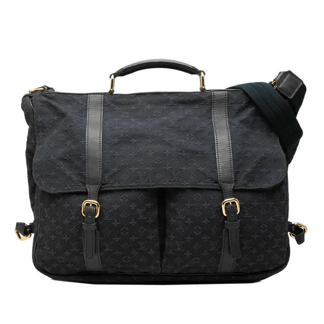 Blue Louis Vuitton Monogram Mini Lin Denise Satchel in Blue Canvas from Designer Revival, photo 1 of 1