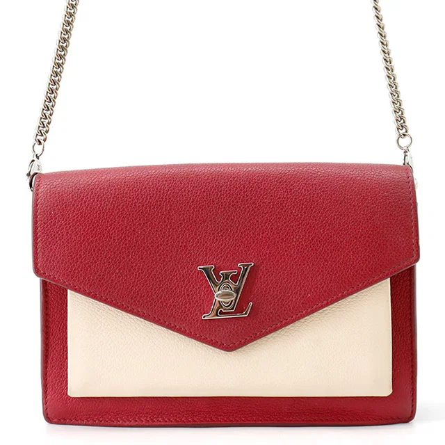 Louis Vuitton Pochette Lock Me Chain Lie De Vin/Etain/CrèmeM63470 Calf Leather Size BB in Taupe Calfskin from GALLERY RARE
