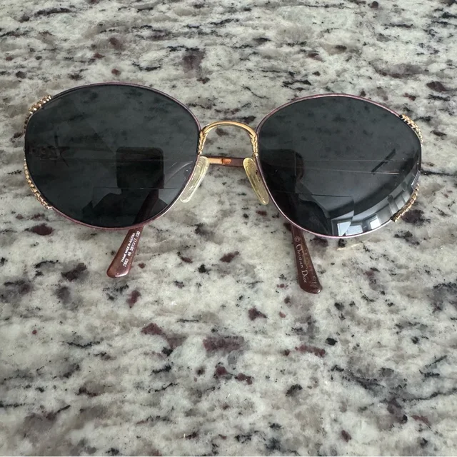 Dior Vintage 2883 Sunglasses Gold Cat Eye Rose 58-17-130 Austria in black|gold from Poshmark