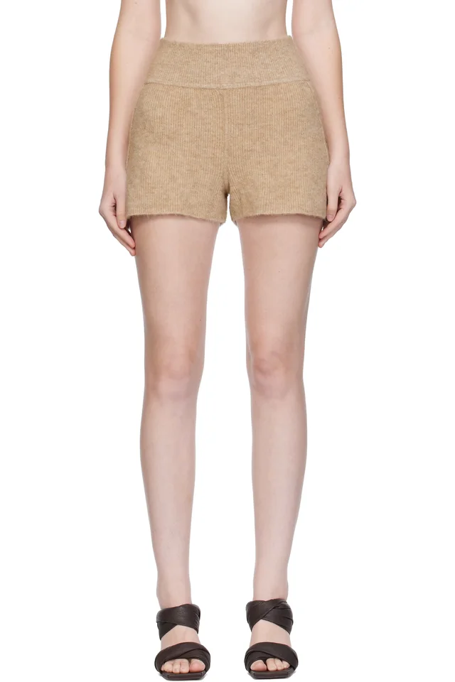 Beige Concordians Alpaca Knit Shorts, image 1 of 1 from SSENSE