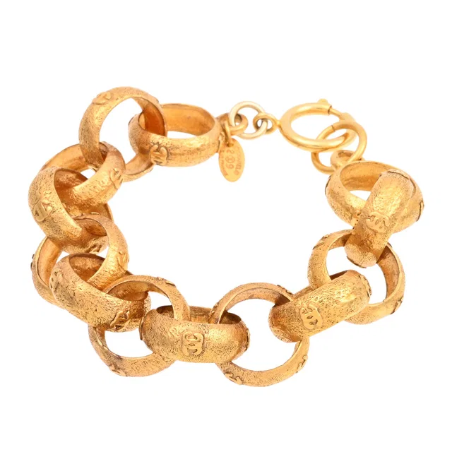 Chanel circa 1994 CC mark chain bracelet, gold in Gold from VINTAGE QOO TOKYO