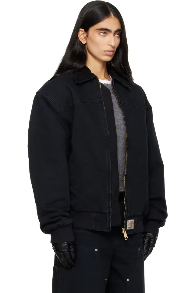 Carhartt Work In Progress Black OG Santa Fe Jacket, photo 2 of 4 from SSENSE