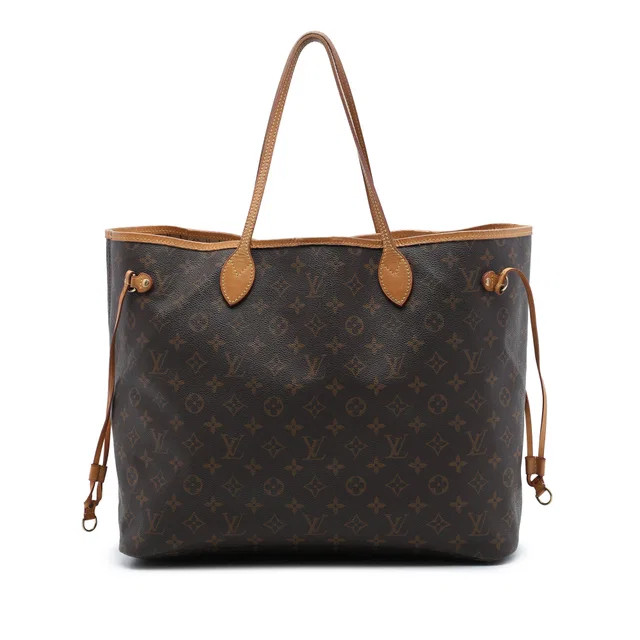 Brown Louis Vuitton Monogram Neverfull GM Tote Bag in Brown Coated canvas from Designer Revival