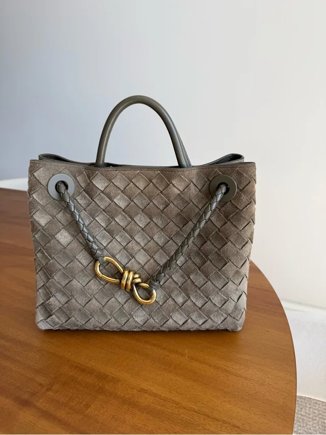 Bottega Veneta Andiamo Intrecciato Suede in green Suede from Poshmark