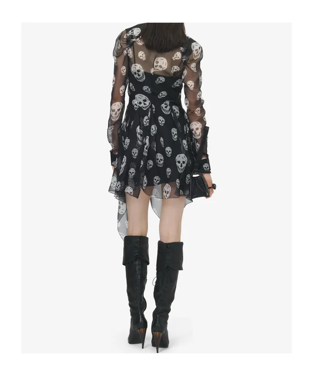 Alexander McQueen Skull Print Wrap Dress, photo 4 of 5 from SENSER