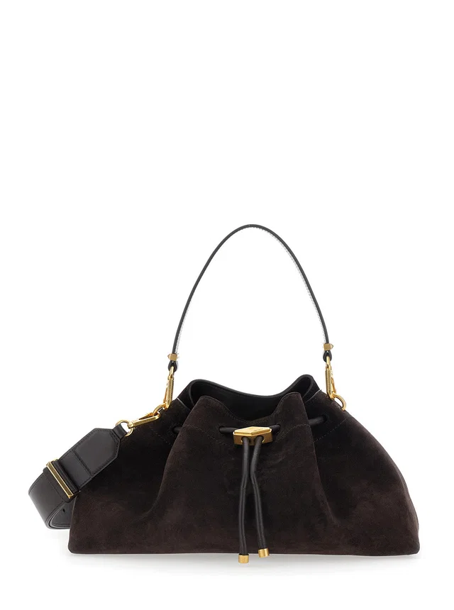 Jimmy Choo Bon Shoulder Bag — Brown Calf Leather in Brown Calfskin from HEWI