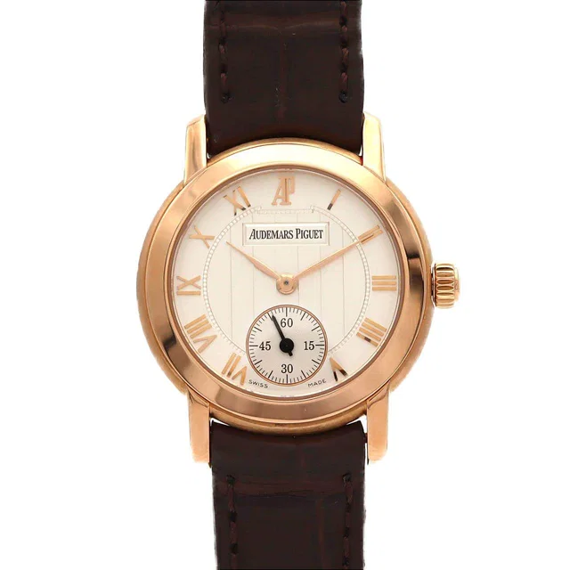 Jules Audemars Pink Gold Manual Winding in Pink Crocodile from LuxUness